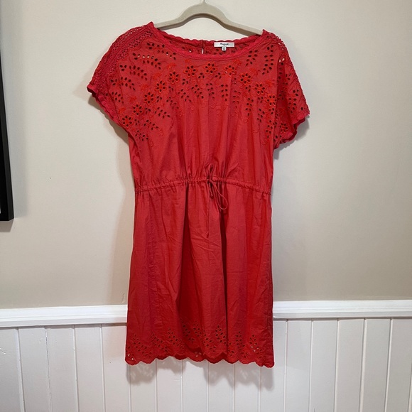 Madewell eyelet cotton dress with adjustable tie - Picture 9 of 9
